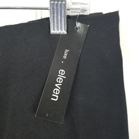 Eleven Classic Black Womens Pants Stretch Waist Size 14 Straight Leg Office Work - Picture 7 of 8